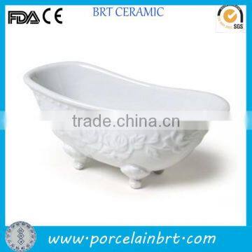 Custom creative design soap dish ceramic Bath