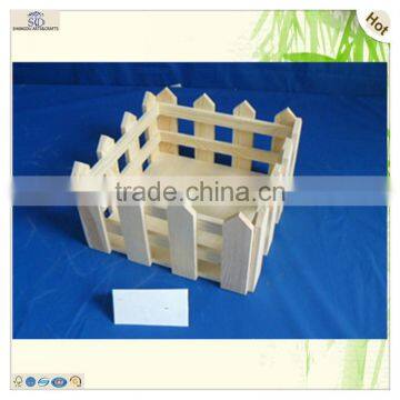 Unfinished Compartments Wood Milk Food Crate Tray photo-5