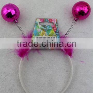 Halloween Ball Headband Party Ball Hairband With Feather photo-2