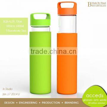 Eco-Friendly Pyrex Glass Silicone Travel Bottle photo-2