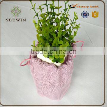 Garden Small Colorful Decorative Burlap Jute Flower Pot photo-3