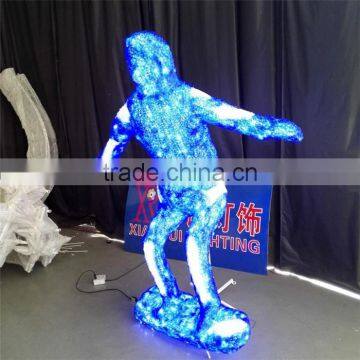 New design outdoor/indoor professional super bright led christmas skiing snowman