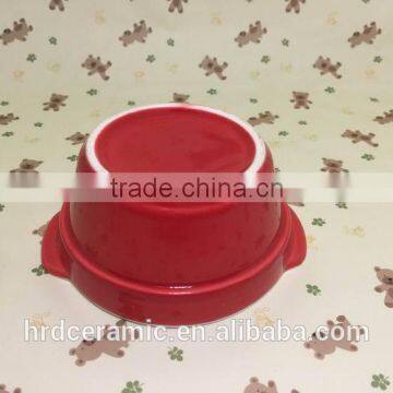 Red Stock Porcelain Ceramic Plates Dishes for Promotion photo-5