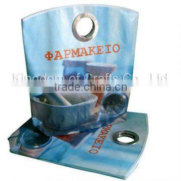 4C Filming Printing Shopping Bag With Metal Circle