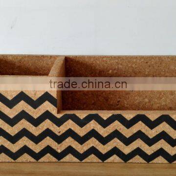 Wave Printed High Quality Office Cork Desk Organizer photo-2
