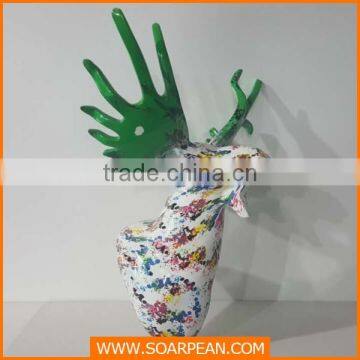 Hot Sale Christmas Decorations Fiberglass Gold Fake Deer photo-6