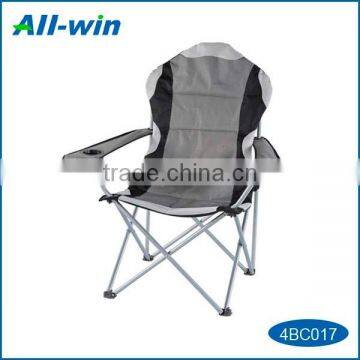 outdoor high-quality comfortable foldable polyester+cotton leisure beach chair with cup holder