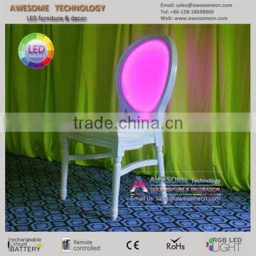 PU Cushion Padded LED Acrylic Bar Chairs photo-4