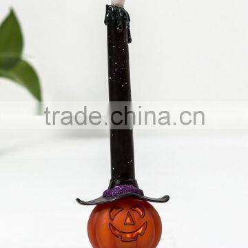 sales promotion acrylic Halloween decoration pumpkin shape led candle