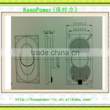 8 Ohm 2.0W 40*20.mm Abnormity Speaker 4020008G-026R