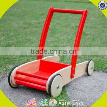 wholesale educational red wooden toddler walker hot sale wooden toddler walker useful wooden toddler walker W13C013