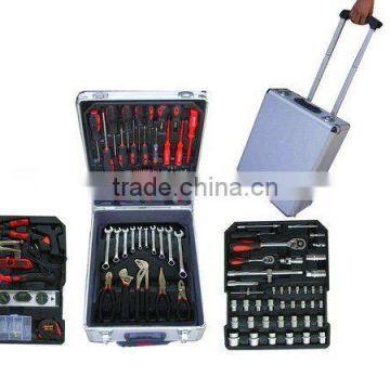 sliver aluminium case with 188pcs tools