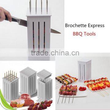 Quick Kabob Express Shish Kabob Brochette Maker + 16 Stainless Steel Skewers