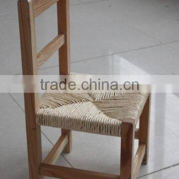 beautiful solid dining chair wood with ratten weave for children