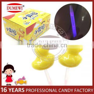 Cheap Glows Lollipop Yellow Duck Shaped Candy