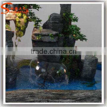 Water Fountains Wholesal Decorative Fiberglass Feng Shui Water Fountain Culpture Indoor Water Fountain Landscape Stone Fountain photo-3