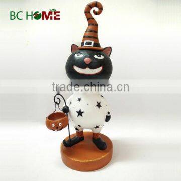 2015 New Resin Halloween Ghost cat bobble heads