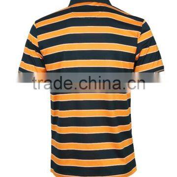 Men's 100%cotton Stripe Softtextile t Shirt Polo photo-2