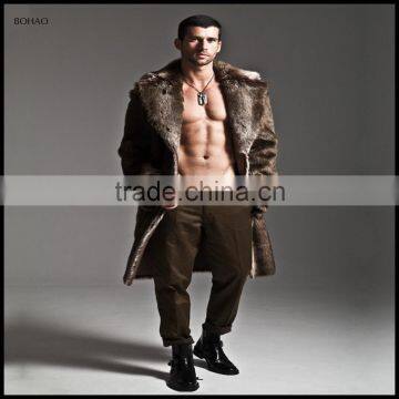 Gas Field Models Handsome Super Warm Imitative Fox Fur Man Long Wind Faux Fur Coat