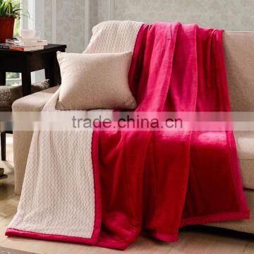 100% Polyester Printed Solid and Soft Coral Velvet Fleece Blanket photo-6