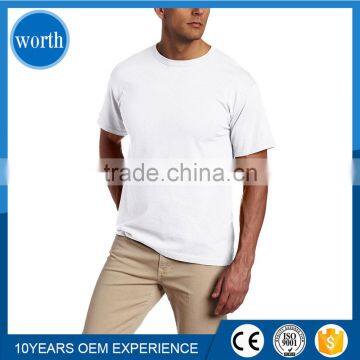 White T shirt Men Athletic Basic Cotton T-Shirt