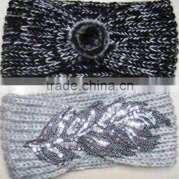 Fashion Hot Knitted Acrylic Designer New Arrival Crochet Winter Hair Band photo-4