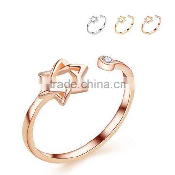 Five-pointed star ladies ring designs 3 color ladies ring designs factory supplier ladies ring designs