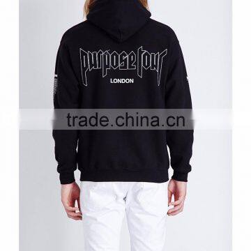 Oversized Fit Hoodies Long Sleeves Cotton Blends Fleece Logo Print Kangaroo Pocket Hoodies Ribbed photo-2