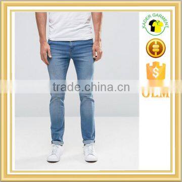 men's Stretch Pencil Pants Casual Slim Skinny Jeans Trouser