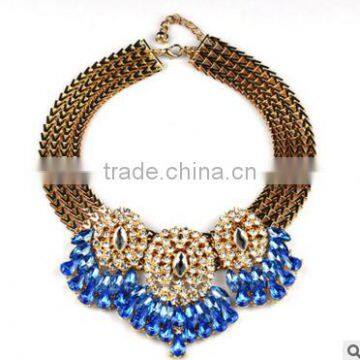 F20001N European Style Charm Necklace Water Drop Pattern Flower Necklace photo-2