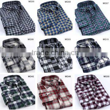 the Lastest Style Spring Fall 2016 New Mens Long Sleeve Slim Fit Comfort Soft Flannel Cotton Shirt Leisure Styles Man Shirt photo-4