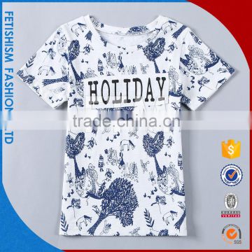 Best Price printed summer Cotton short sleeve t shirt kids