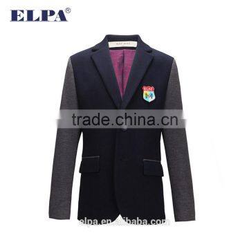 ELPA 2016 Fashion Hot Sale Dark Blue China Manufacture Casual Kids Blazer With Gray Sleeve photo-5