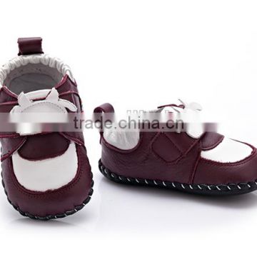 2016 summer baby cow hide pre walker safety shoes