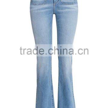 2015 New Collection Horn Style Ladies Jeans Top Design for Women photo-3