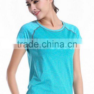 Womens Quick Dry Short Sleeve Sport Gym Running Athletic Wear Tee T Shirts Tops photo-3