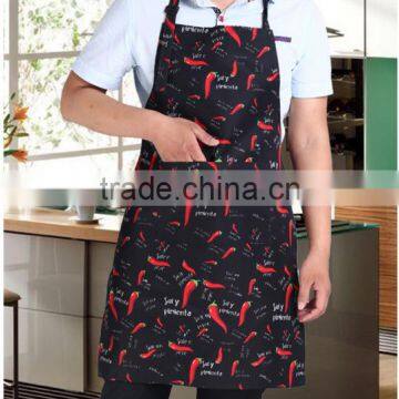 Man cotton canvas black color OEM kitchen bib apron