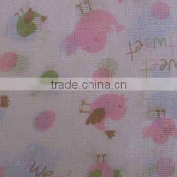 100%cotton Gentle Muslin Gauze 21s/32s/40s Printed/ Grey Muslin Gauze Floral Print photo-3