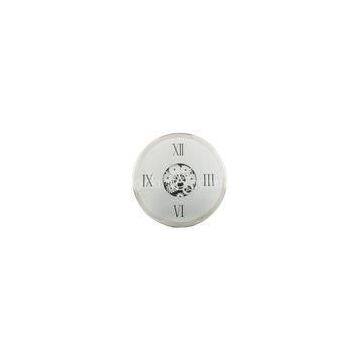 Glass Antique Wooden Clocks , White Metal Wall Clock