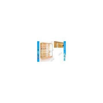 Rectangular Wall Glass Display Showcases with Divider , 10 Shelves