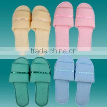 Cotton terry slipper, EVA sole slipper, hotel slipper, hotel amenity, travel slipper, disposable slipper, promotional slipper