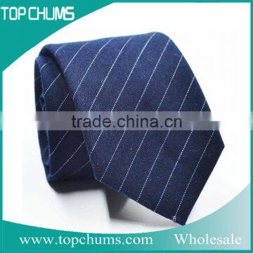 Korea Style Fashion Stripe Printing Men Neck Ties Skinny Cotton Tie photo-3