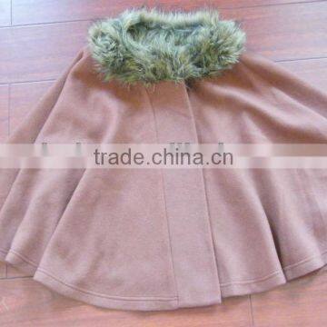 Women fashion poncho in fleece for winter