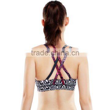 Printed Sports Fitness Quick Dry Bra