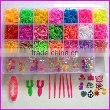 Wholesale kid's diy loom rubber bands 4200pcs/box loom bands