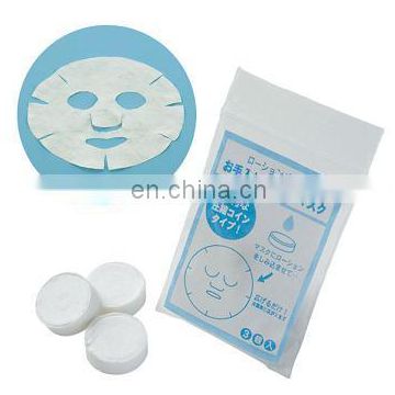 100% viscose rayon compressed facial mask customized face shape