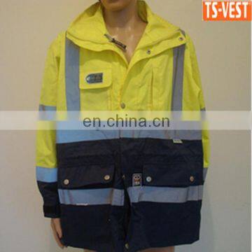 Colourful cheap cost high visibility reflective safety jacket