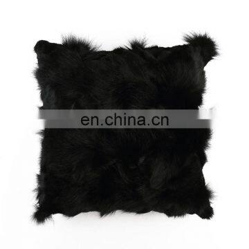 China Supplier Black Sheep Lamb Fur Pillow case