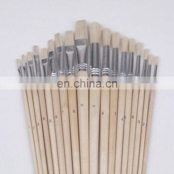 18-Piece Long Handle Bristle Hair Artist Painting Brush Set In PVC Box photo-3
