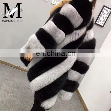 Hot Selling Women Genuine Fox Fur Coat Warm Beautiful Fashion Winter Cape Coat